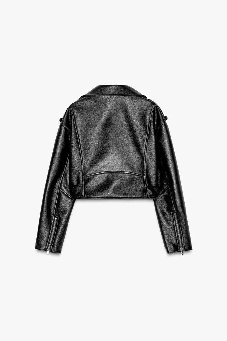 Chaqueta Biker efecto brillo