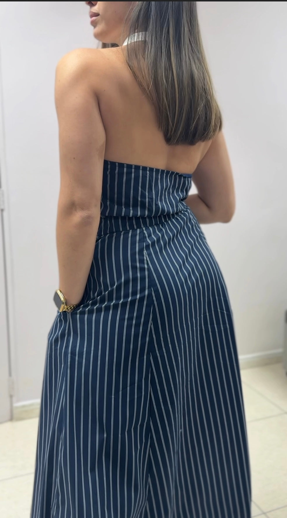 Vestido rayas midi