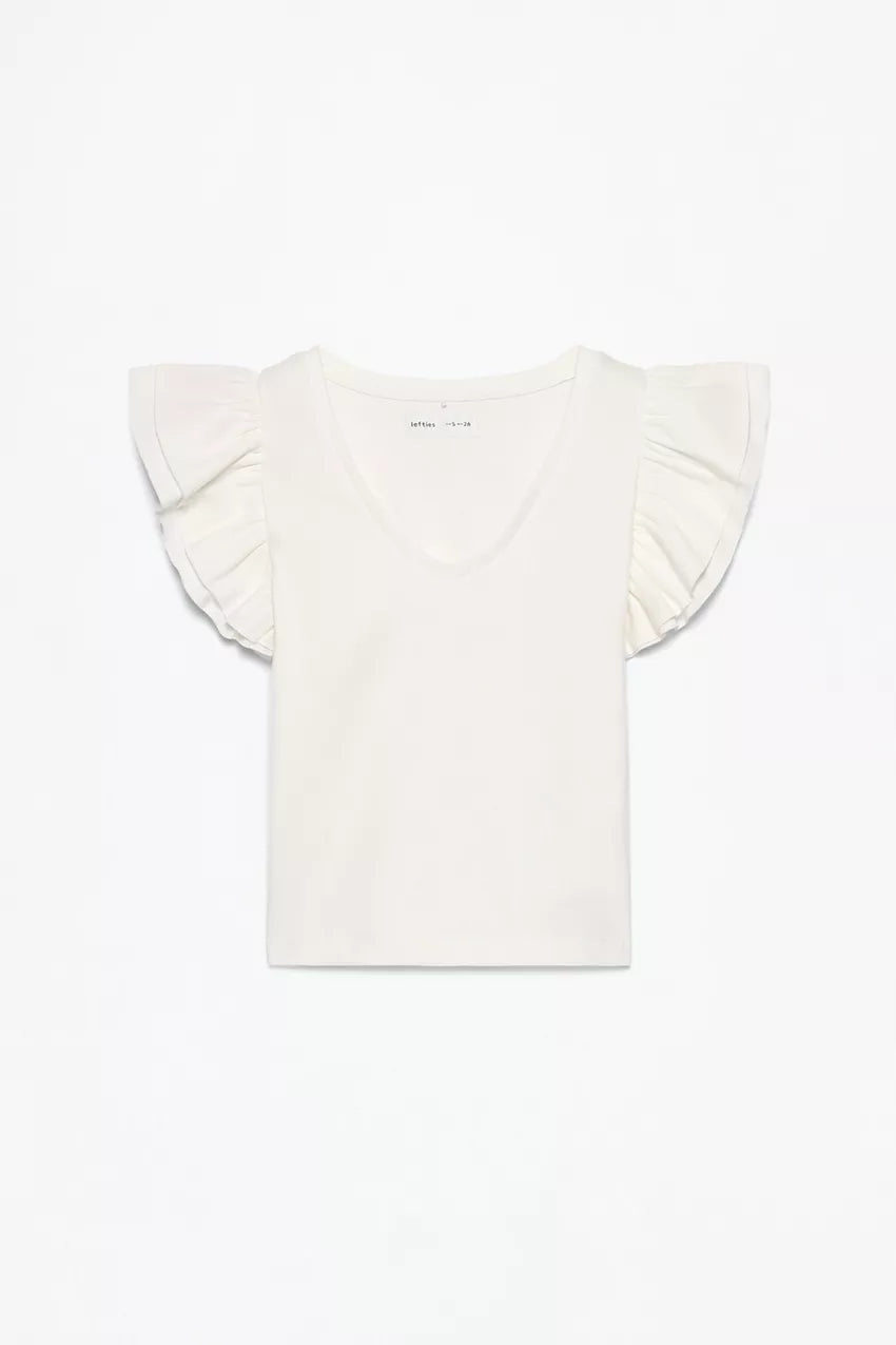 Camiseta canalé volantes