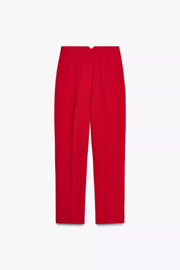 Pantalón recto tobillero