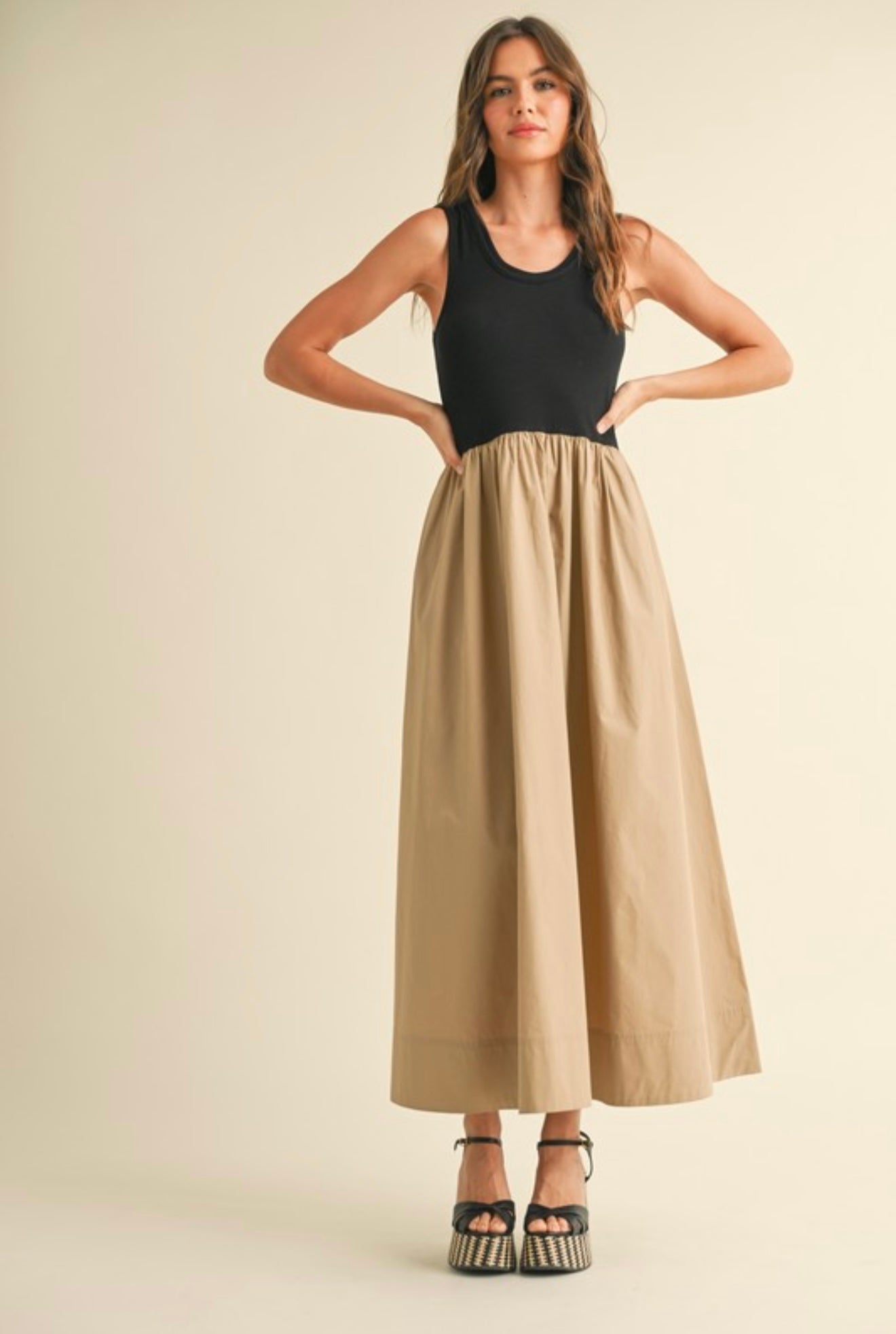 Vestido combinado