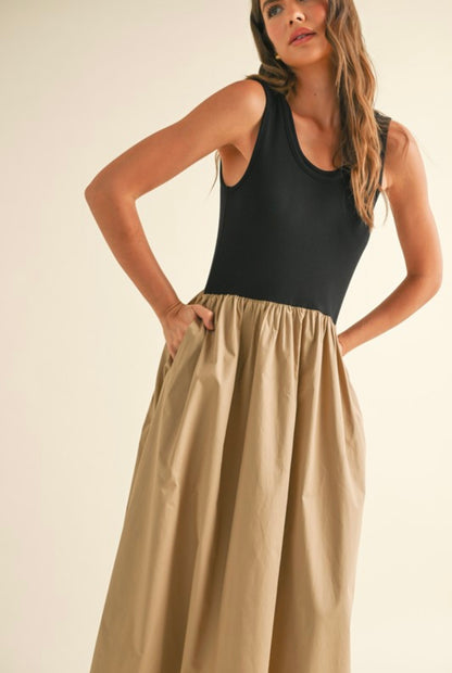 Vestido combinado