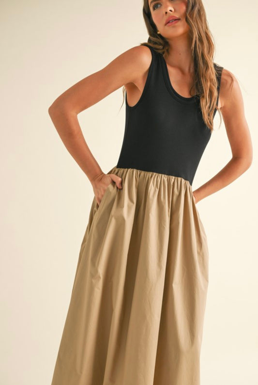 Vestido combinado