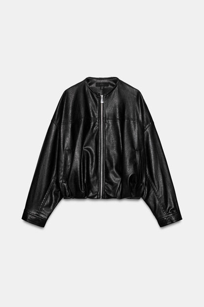 Chaqueta bomber piel