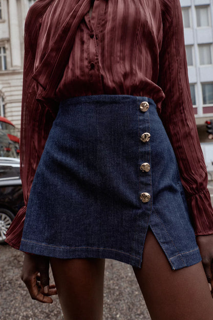 Falda short denim