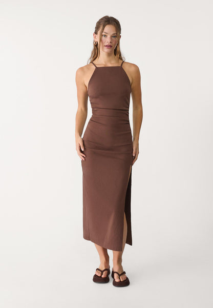 Vestido Halter midi