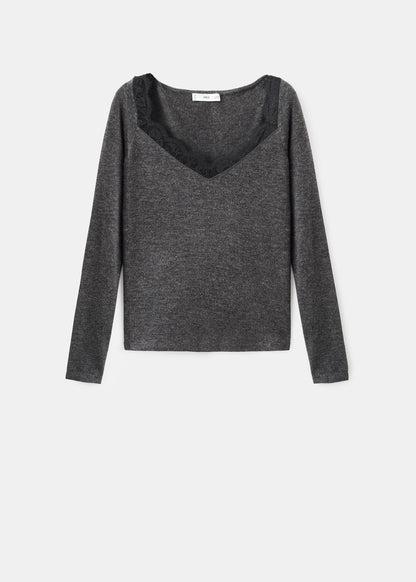 Camiseta cuello lencero