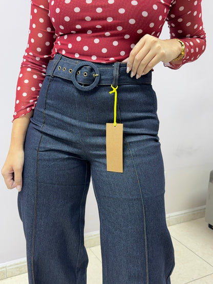 Jean Wide Leg cinturón