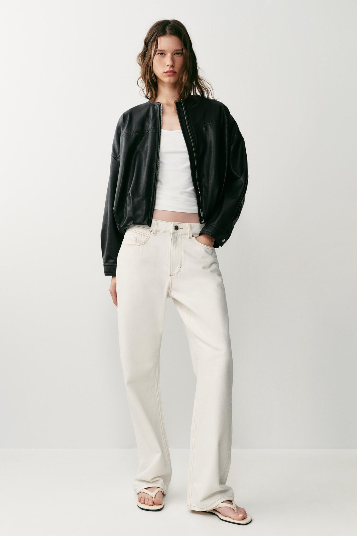 Chaqueta bomber piel