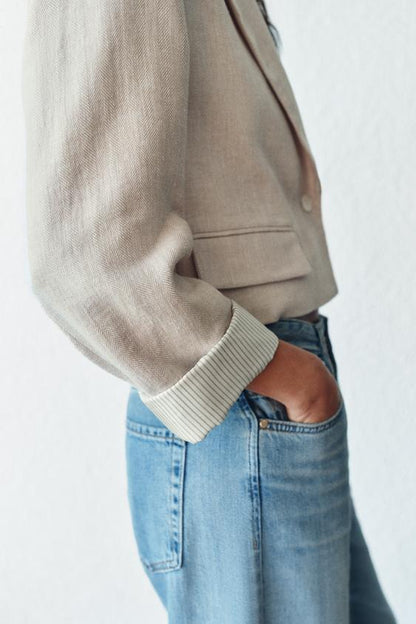 Blazer corto lino