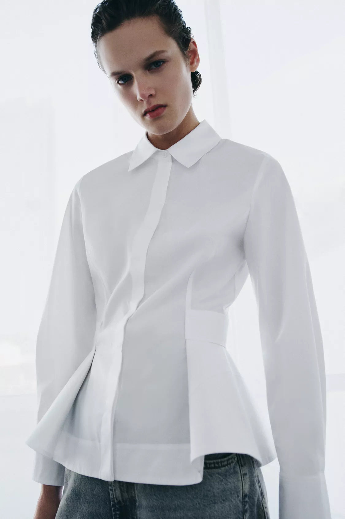 Camisa popelina peplum