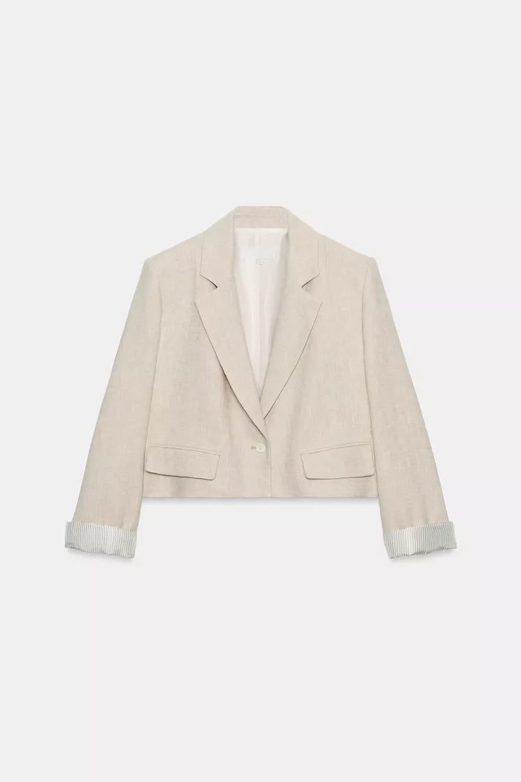 Blazer corto lino