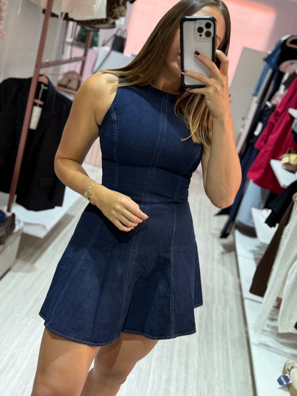 Vestido corto denim