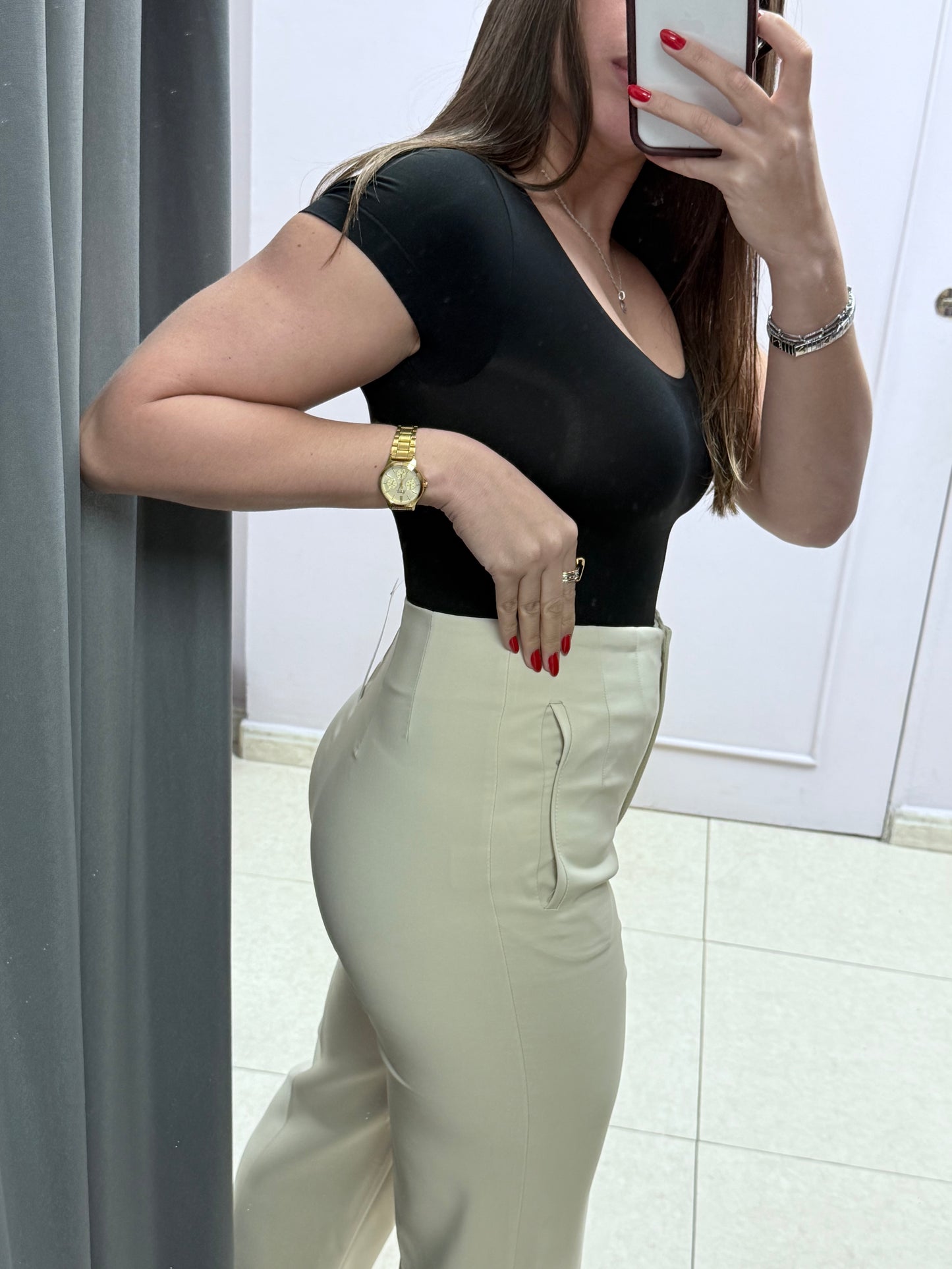Pantalón tiro alto