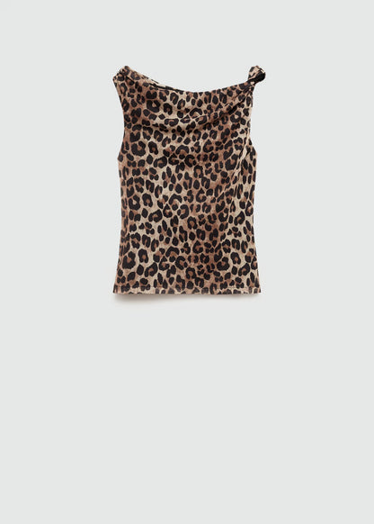 Blusa Animal Print Tul