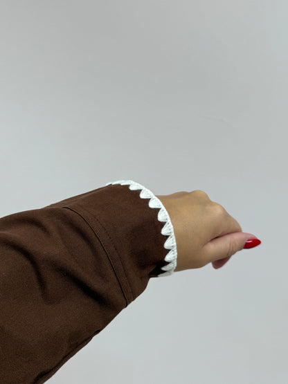 Camisa corta detalla crochet