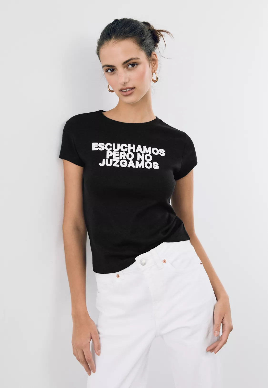 Franela fitted texto