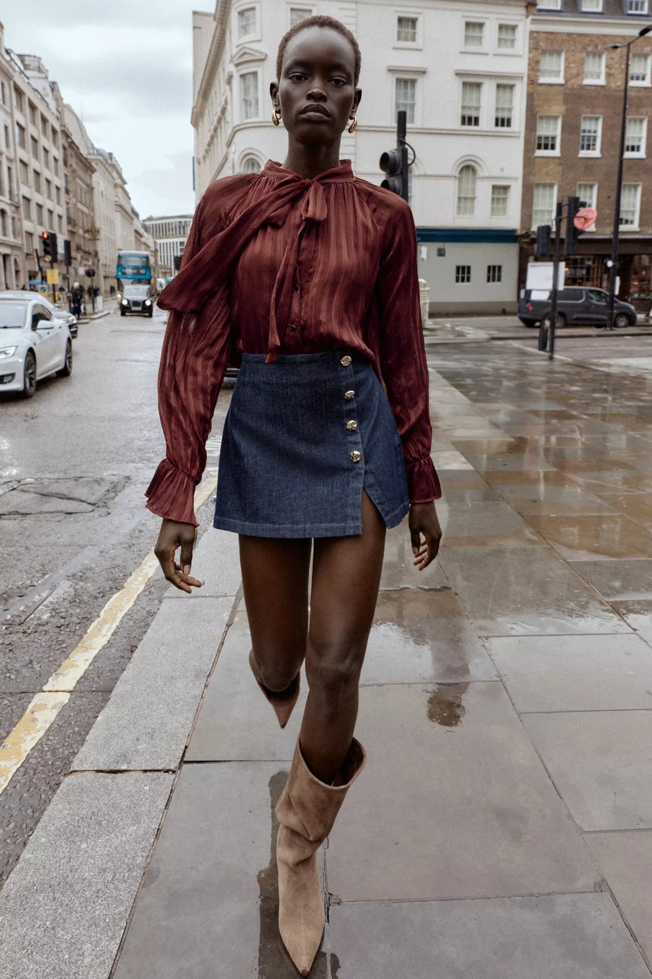 Falda short denim