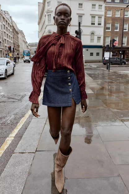 Falda short denim