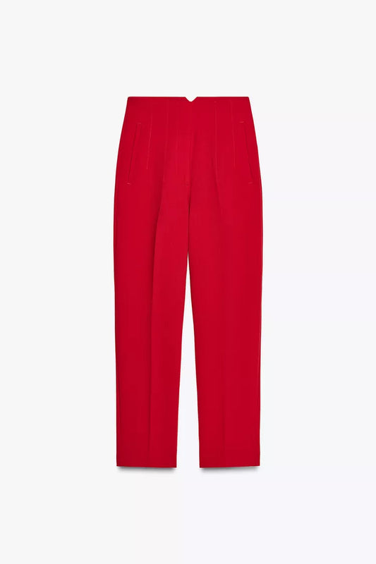 Pantalón recto tobillero