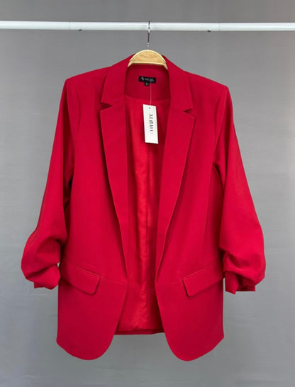Blazer mangas fruncidas