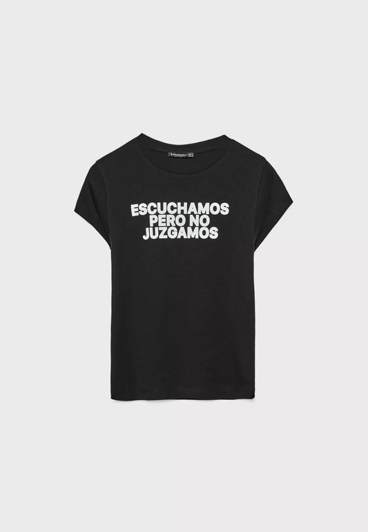 Franela fitted texto