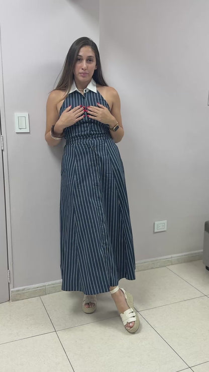 Vestido rayas midi